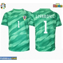 Kroatien Dominik Livakovic #1 Torwart Auswärtstrikot EM 2024 Kurzarm